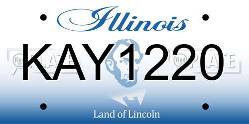 KAY1220 Illinois License Plate