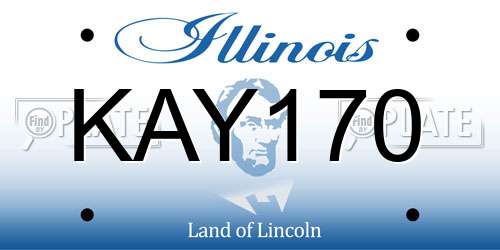 KAY170 Illinois License Plate