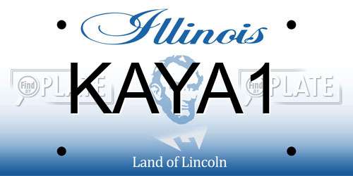 KAYA1 Illinois License Plate