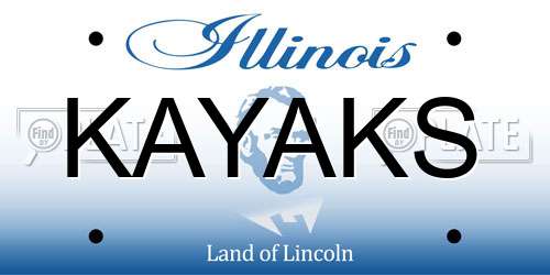 KAYAKS Illinois License Plate