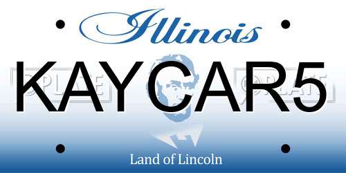 KAYCAR5 Illinois License Plate