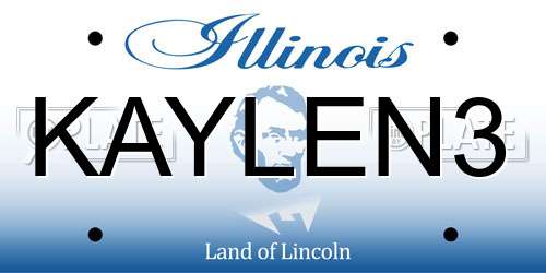 KAYLEN3 Illinois License Plate