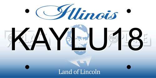 KAYLU18 Illinois License Plate