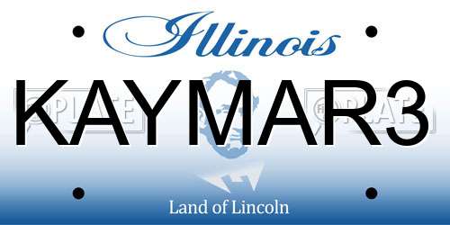 KAYMAR3 Illinois License Plate