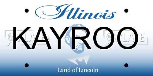 KAYROO Illinois License Plate