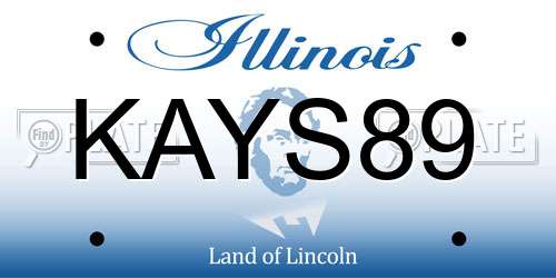 KAYS89 Illinois License Plate