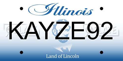KAYZE92 Illinois License Plate