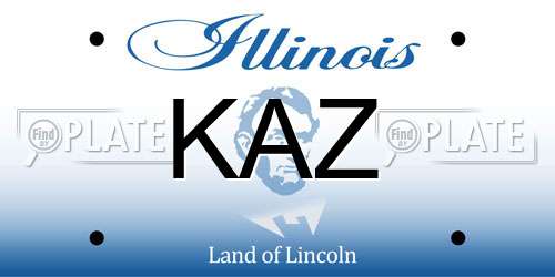 KAZ Illinois License Plate