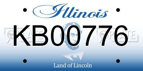KB00776 Illinois License Plate