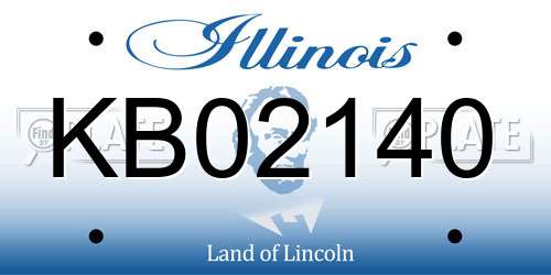 KB02140 Illinois License Plate