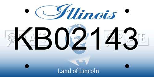 KB02143 Illinois License Plate
