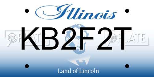 KB2F2T Illinois License Plate