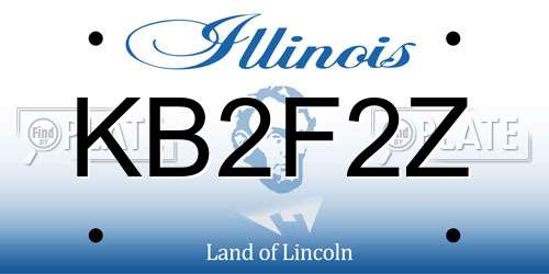 KB2F2Z Illinois License Plate