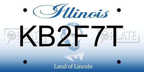 KB2F7T Illinois License Plate