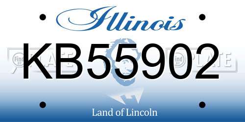 KB55902 Illinois License Plate