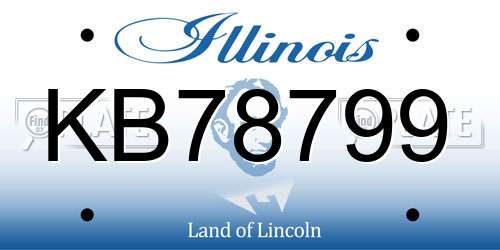 KB78799 Illinois License Plate