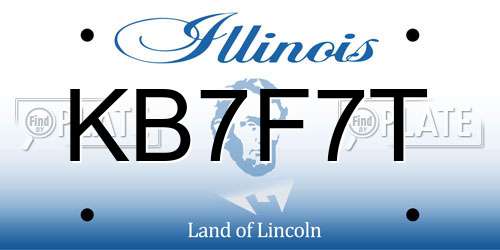 KB7F7T Illinois License Plate