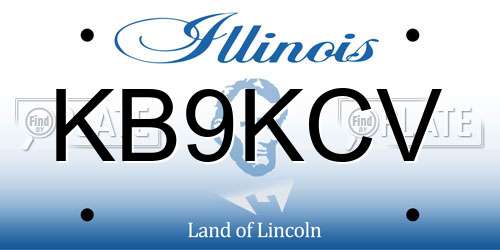 KB9KCV Illinois License Plate