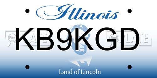 KB9KGD Illinois License Plate
