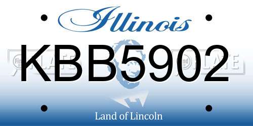 KBB5902 Illinois License Plate