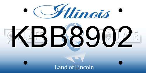 KBB8902 Illinois License Plate