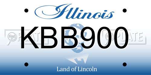 KBB900 Illinois License Plate