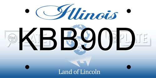 KBB90D Illinois License Plate