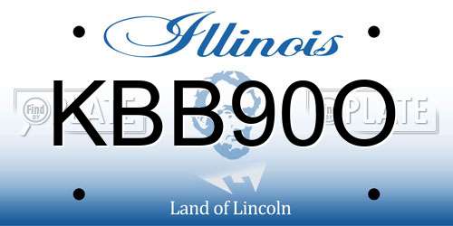 KBB90O Illinois License Plate