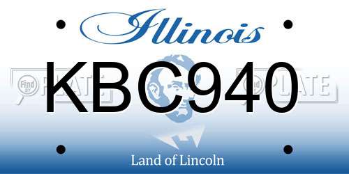 KBC940 Illinois License Plate