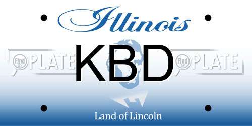 KBD Illinois License Plate