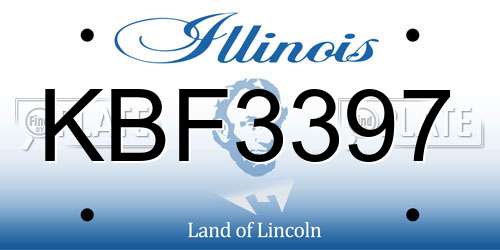 KBF3397 Illinois License Plate