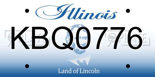 KBQ0776 Illinois License Plate