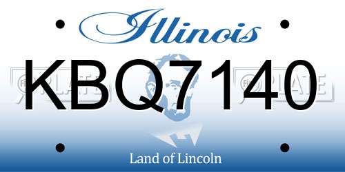 KBQ7140 Illinois License Plate