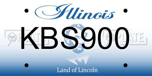 KBS900 Illinois License Plate