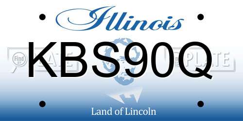 KBS90Q Illinois License Plate