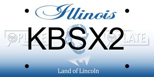KBSX2 Illinois License Plate