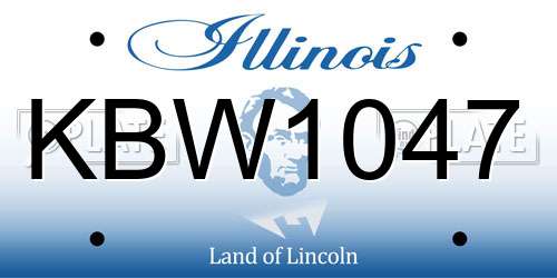 KBW1047 Illinois License Plate