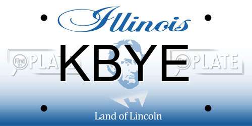KBYE Illinois License Plate