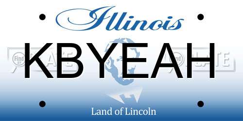 KBYEAH Illinois License Plate