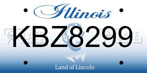 KBZ8299 Illinois License Plate