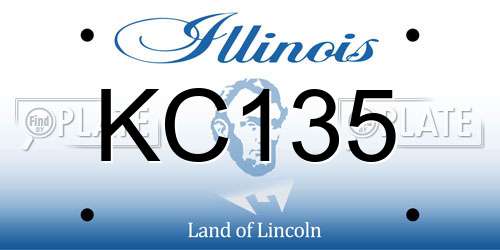 KC135 Illinois License Plate