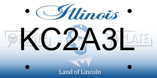 KC2A3L Illinois License Plate