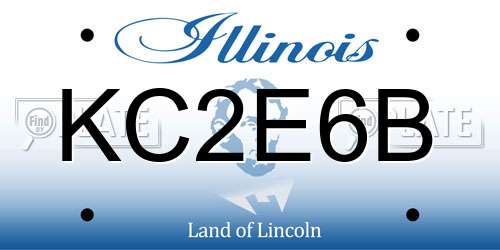 KC2E6B Illinois License Plate