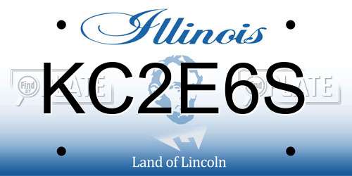 KC2E6S Illinois License Plate