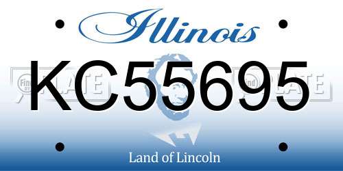KC55695 Illinois License Plate
