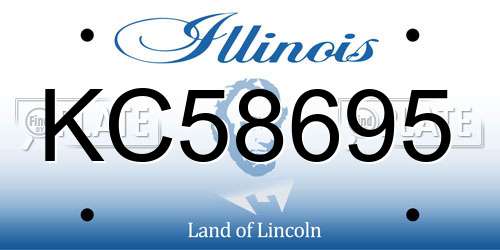 KC58695 Illinois License Plate