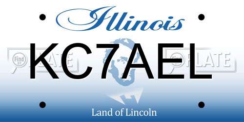 KC7AEL Illinois License Plate