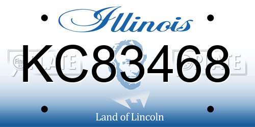 KC83468 Illinois License Plate