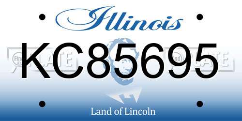 KC85695 Illinois License Plate