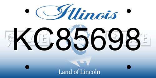 KC85698 Illinois License Plate